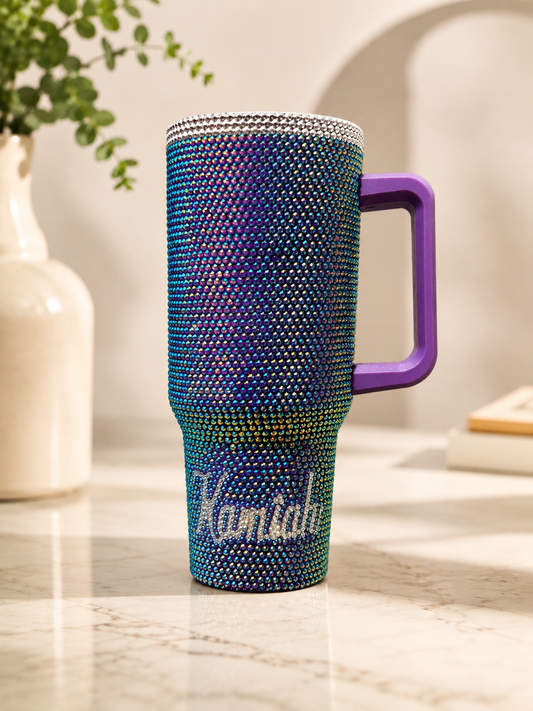 Personalized Rhinestone Tumbler